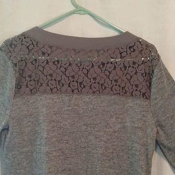 Princess Vera way XL polyester rayon Gray Crystal buttons down the front sweater - Picture 5 of 7